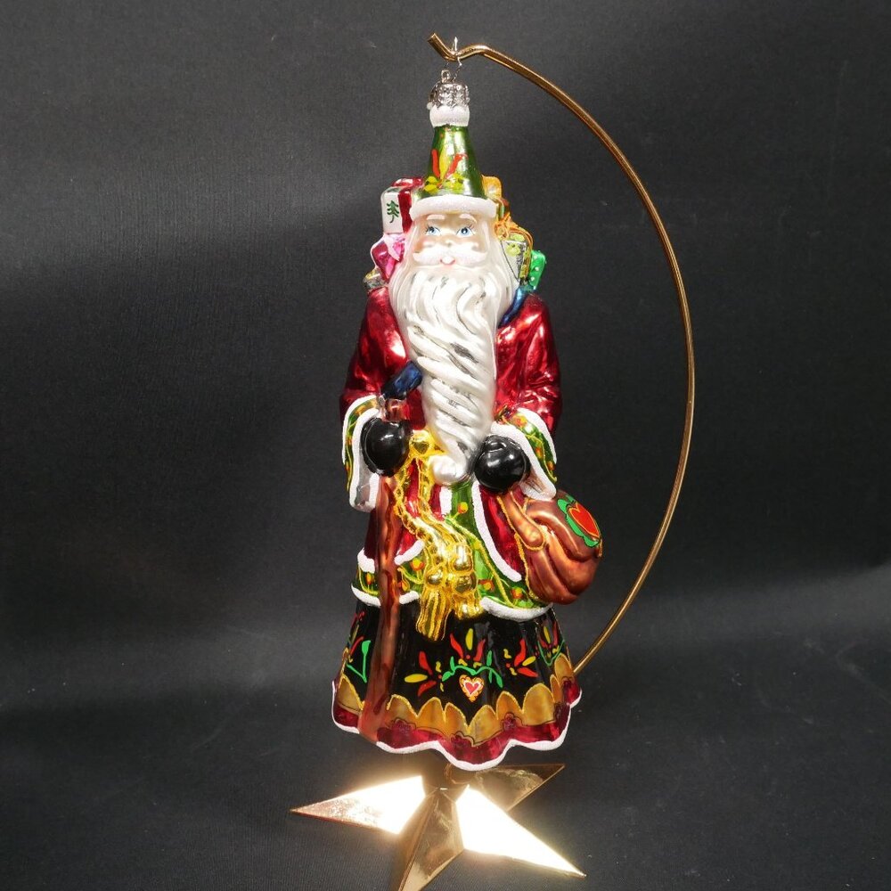 Christopher Radko "Dutch Treat Santa" Autographed in 2005 Glass Ornament Rare